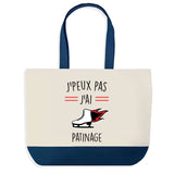 Sac de shopping bleu J'peux pas Patinage 2