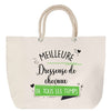 Sac Fête des Mères Mamie Famille Idée Cadeau anniversaire Noël Travail Boulot Métier Départ Retraite Collègue Femme cabas shopping plage
