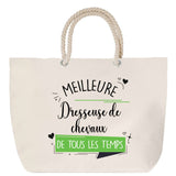 Sac Fête des Mères Mamie Famille Idée Cadeau anniversaire Noël Travail Boulot Métier Départ Retraite Collègue Femme cabas shopping plage
