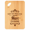 Planche bambou gravée personnalisée homme idée cadeau Fête des Pères apéro 30×20 prénom cuisine plateau fromage anniversaire noel papa papi 