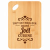 Planche bambou gravée personnalisée homme idée cadeau Fête des Pères apéro 30×20 prénom cuisine plateau fromage anniversaire noel papa papi 