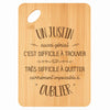 Planche bambou gravée personnalisée homme idée cadeau Fête des Pères apéro 30×20 prénom cuisine plateau fromage anniversaire noel papa papi 