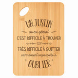 Planche bambou gravée personnalisée homme idée cadeau Fête des Pères apéro 30×20 prénom cuisine plateau fromage anniversaire noel papa papi 