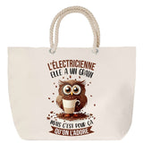 Sac Fête des Mères Mamie Famille Idée Cadeau anniversaire Noël Travail Boulot Métier Départ Retraite Collègue Femme cabas shopping plage