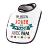 Bavoir bébé Ma mission Petanque avec Papa - Planetee