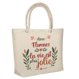 Sac Fête des Mères Mamie Famille Idée Cadeau anniversaire Noël Travail Boulot Métier Départ Retraite Collègue Femme cabas shopping plage