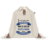 Sac à dos avec pochette Pilote D'Avion Superman