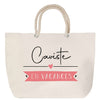 Sac Fête des Mères Mamie Famille Idée Cadeau anniversaire Noël Travail Boulot Métier Départ Retraite Collègue Femme cabas shopping plage