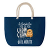 Sac de plage Bleu anse corde Chow Chow Travailler Dur pour mon Chien