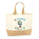 Sac Jute Fête des Mères Fêtes des Pères Mamie Papi Famille Idée Cadeau anniversaire Noël Travail Boulot Métier Départ Retraite Collègue Femme Homme