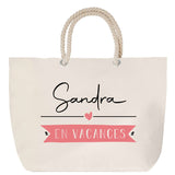 Sac Fête des Mères Mamie Famille Idée Cadeau anniversaire Noël Travail Boulot Métier Départ Retraite Collègue Femme cabas shopping plage