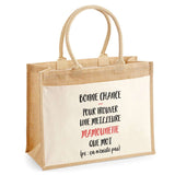 Sac Fête des Mères Mamie MAman Soeur Femme Famille Idée Cadeau anniversaire Noël Travail Boulot Métier Départ Retraite Collègue Femme cabas shopping plage