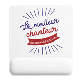 Tapis de souris ergonomique avec repose-poignet, accessoire bureau pour femme et homme, fête des pères, cadeau pas cher, idée cadeau fête des mères, secret santa, départ à la retraite, télétravail et gaming