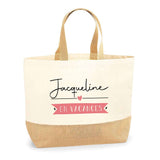 Sac Jute Fête des Mères Fêtes des Pères Mamie Papi Famille Idée Cadeau anniversaire Noël Travail Boulot Métier Départ Retraite Collègue Femme Homme
