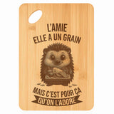 Planche bambou gravée personnalisée femme idée cadeau Fête des Mères apéro 30×20 prénom cuisine plateau fromage anniversaire noel maman mamie