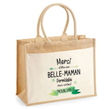 Sac Fête des Mères Mamie MAman Soeur Femme Famille Idée Cadeau anniversaire Noël Travail Boulot Métier Départ Retraite Collègue Femme cabas shopping plage