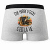 Boxer Homme Être maître d'école c'est la vie – Impression au dos
