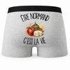 Boxer Homme Être normand c'est la vie – Impression au dos