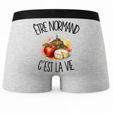 Boxer Homme Être normand c'est la vie – Impression au dos