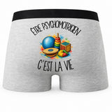 Boxer Homme Être psychomotricien c'est la vie – Impression au dos