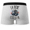 Boxer Homme La boxe c'est la vie – Impression au dos