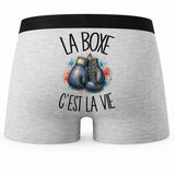Boxer Homme La boxe c'est la vie – Impression au dos