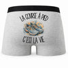 Boxer Homme La course à pied c'est la vie – Impression au dos