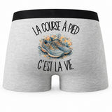 Boxer Homme La course à pied c'est la vie – Impression au dos