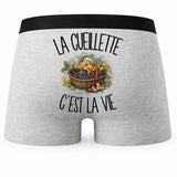 Boxer Homme La cueillette c'est la vie – Impression au dos