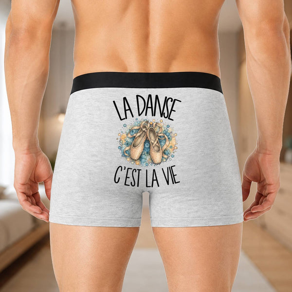 Boxer Homme La danse c'est la vie – Impression au dos