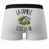 Boxer Homme La famille c'est la vie – Impression au dos