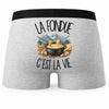 Boxer Homme La fondue c'est la vie – Impression au dos