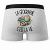 Boxer Homme La géographie c'est la vie – Impression au dos