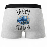Boxer Homme La gym c'est la vie – Impression au dos