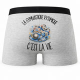 Boxer Homme La gymnastique rythmique c'est la vie – Impression au dos