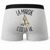 Boxer Homme La marche c'est la vie – Impression au dos