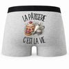 Boxer Homme La pâtisserie c'est la vie – Impression au dos