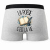 Boxer Homme La poésie c'est la vie – Impression au dos