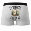 Boxer Homme La sculpture c'est la vie – Impression au dos