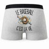 Boxer Homme Le baseball c'est la vie – Impression au dos