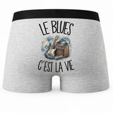 Boxer Homme Le blues c'est la vie – Impression au dos
