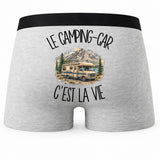 Boxer Homme Le camping-car c'est la vie – Impression au dos