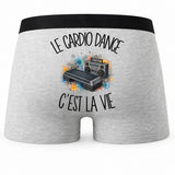 Boxer Homme Le cardio dance c'est la vie – Impression au dos