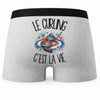 Boxer Homme Le curling c'est la vie – Impression au dos