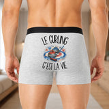 Boxer Homme Le curling c'est la vie – Impression au dos