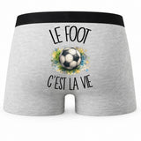 Boxer Homme Le foot c'est la vie – Impression au dos