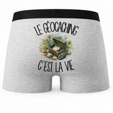 Boxer Homme Le géocaching c'est la vie – Impression au dos