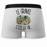 Boxer Homme Le gravel c'est la vie – Impression au dos