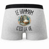 Boxer Homme Le hammam c'est la vie – Impression au dos