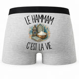 Boxer Homme Le hammam c'est la vie – Impression au dos
